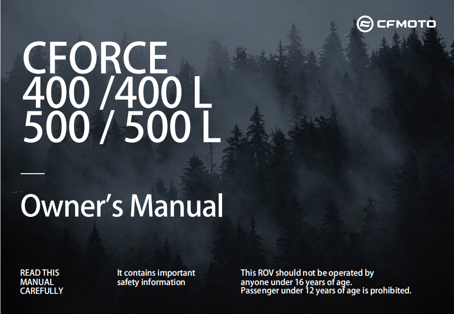 F38 - OWNER'S MANUAL