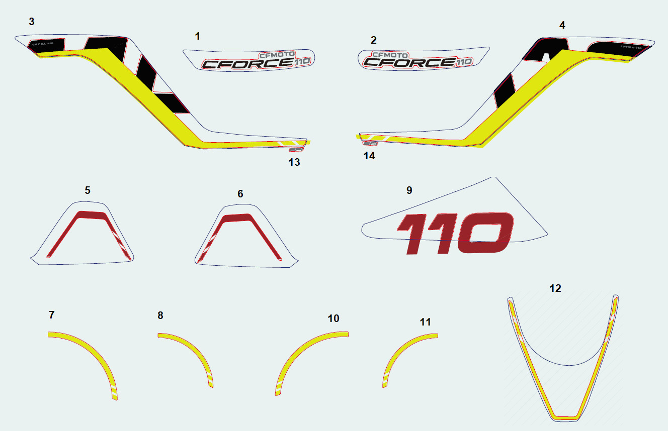 F19-2-A - DECAL KITS (ROCKET RED)