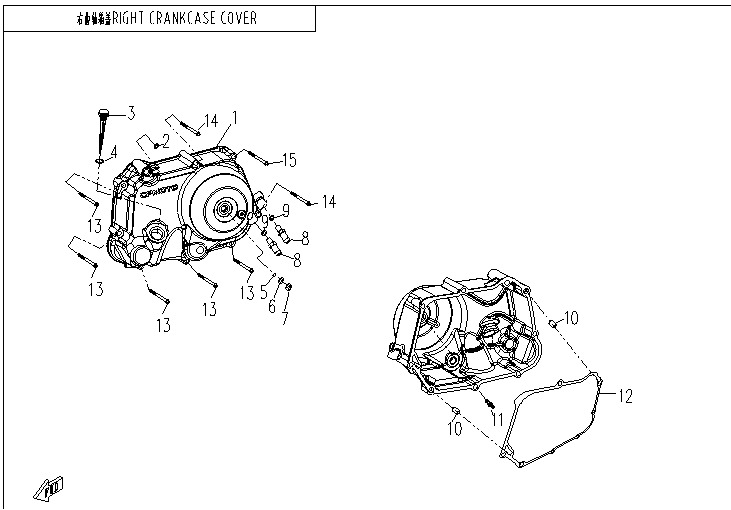 E01-3-RIGHT CRANKCASE COVER
