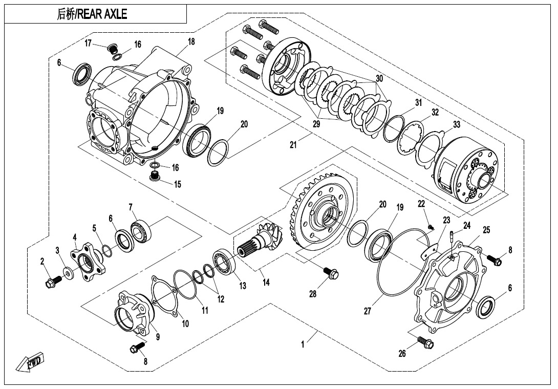 F33-A - REAR AXLE(AUTOMATIC LOCK DIFFERENTIAL )