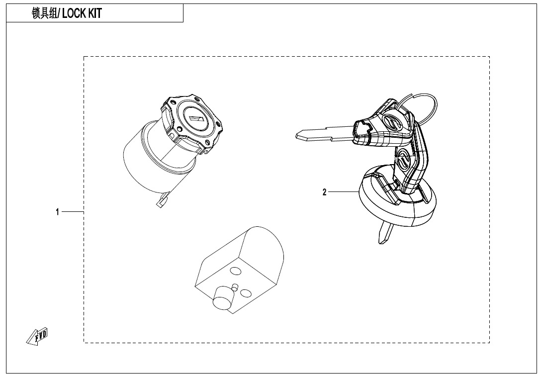 F01-A - LOCK KIT(WITH GEARSHIFT LOCK)