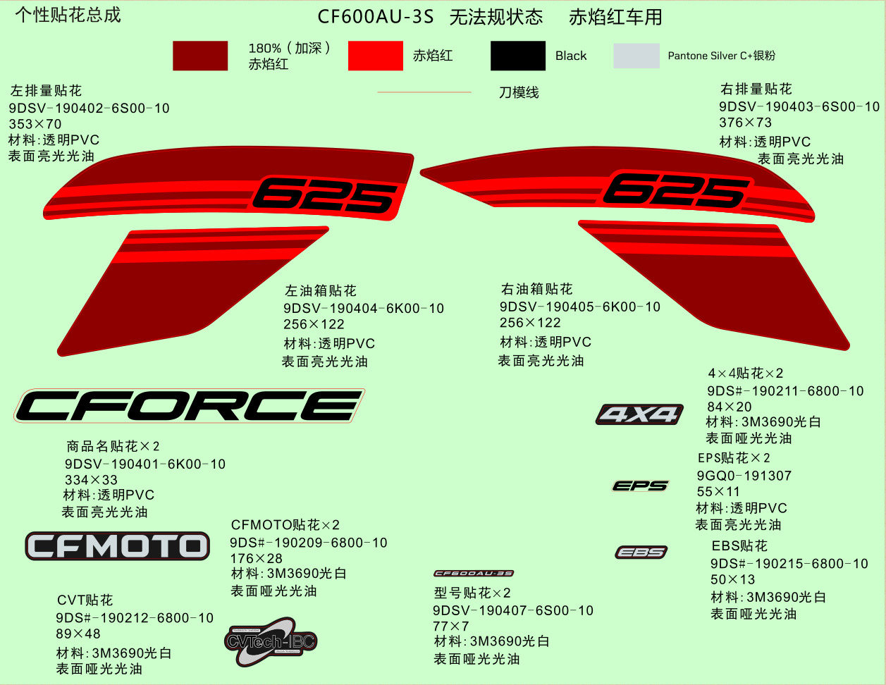 F19-1-J - DECAL KITS(INTERNATIONAL, FROCE RED)