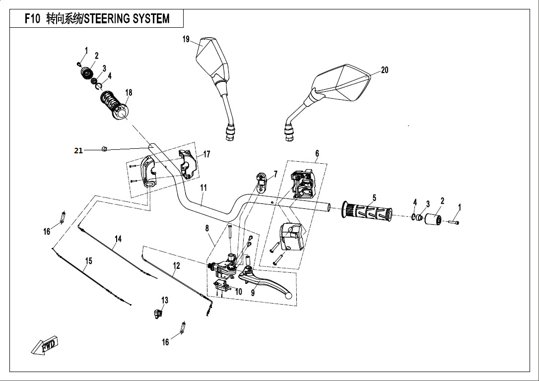 F10-A - STEERING SYSTEM(NON HAND GUARD)