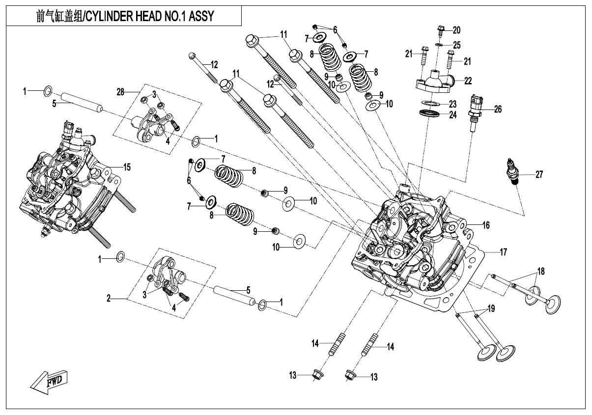 E02-2-V1 - CYLINDER HEAD NO.1 ASSY