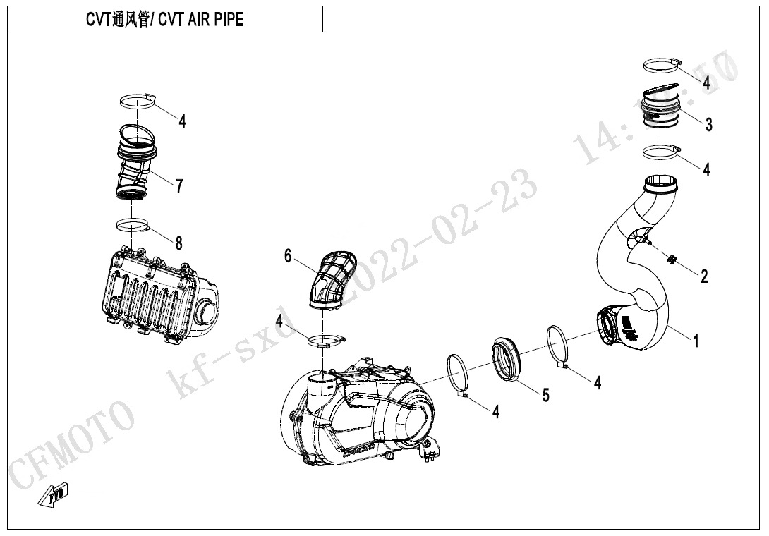 F00-2 - CVT AIR PIPE