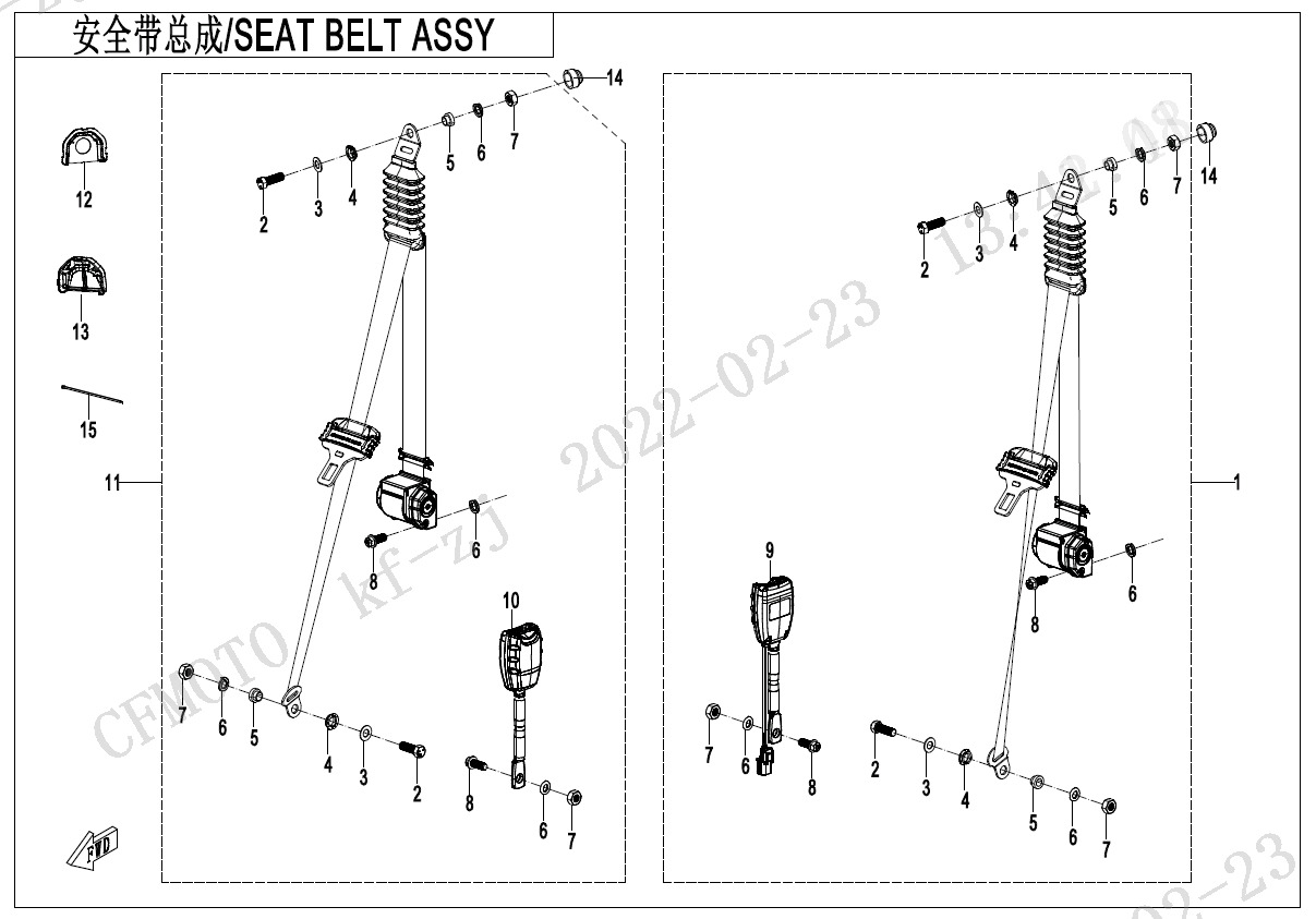 F34 - 3-POINT SEAT BELT