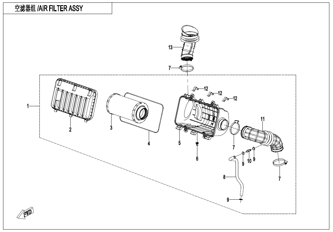 F41 - AIR FILTER ASSY