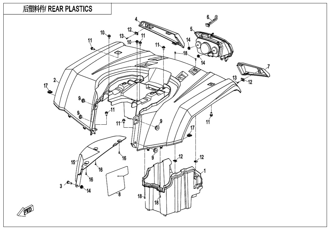 F04-3 - REAR PLASTICS