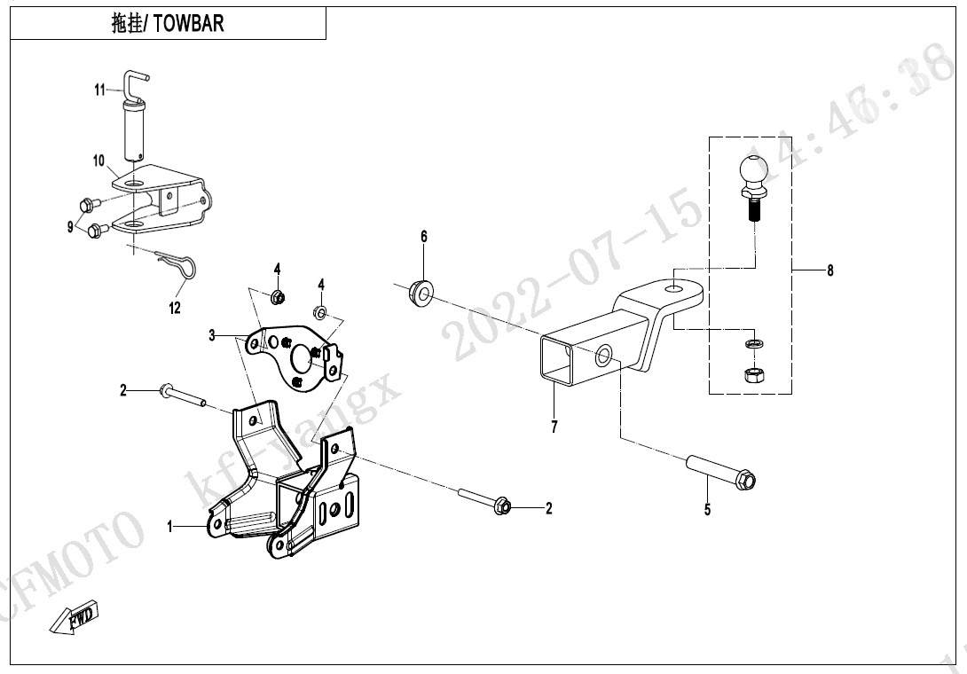F40-B - TOWBAR(BOLT CONNECTION)