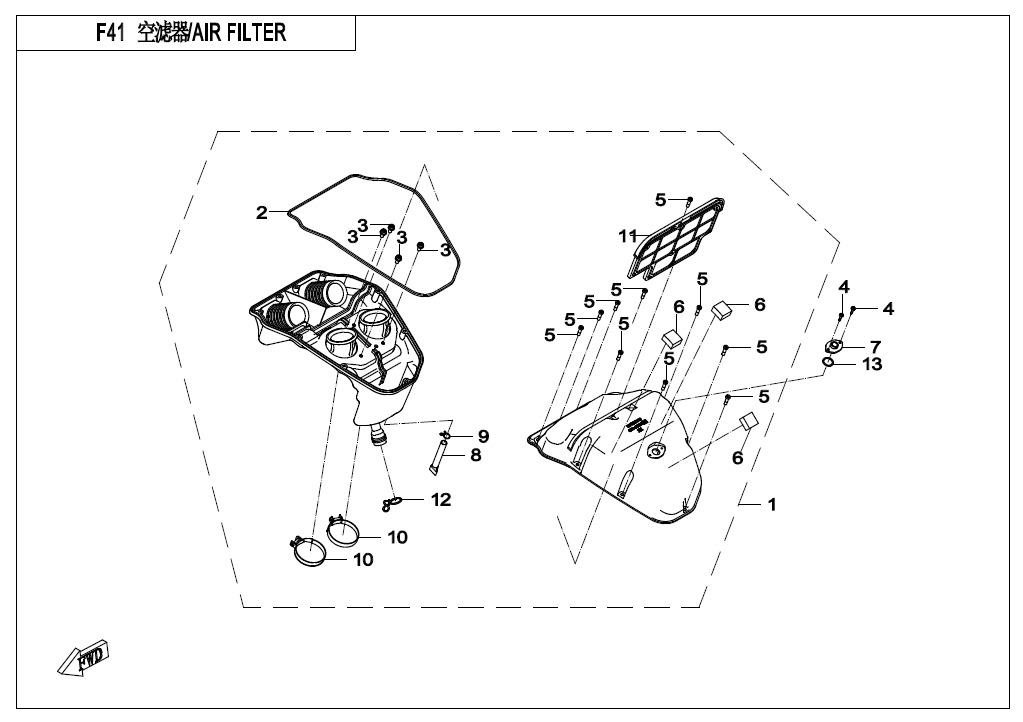 F41-B - AIR FILTER(LIMITED SPEED--A2)
