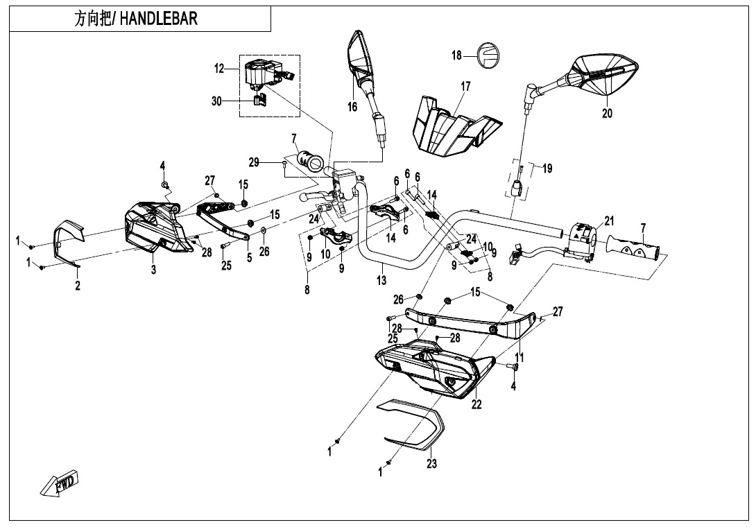 F10-1 - HANDLEBAR