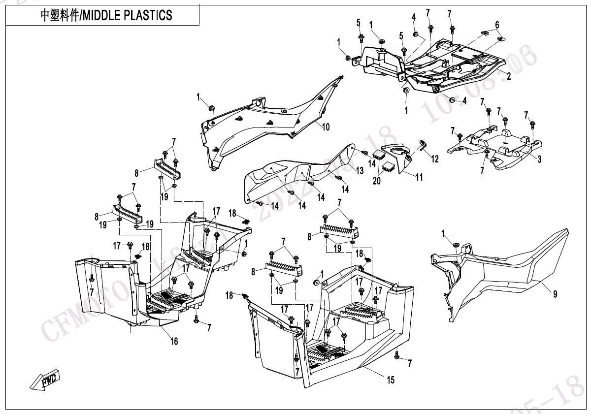 F04-3-A-V3 - MIDDLE PLASTICS