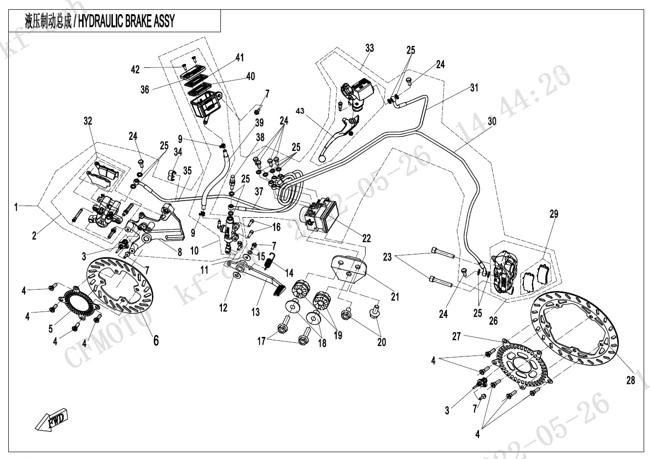 F08-B - MAB BRAKE ASSY(RUILI MAB)