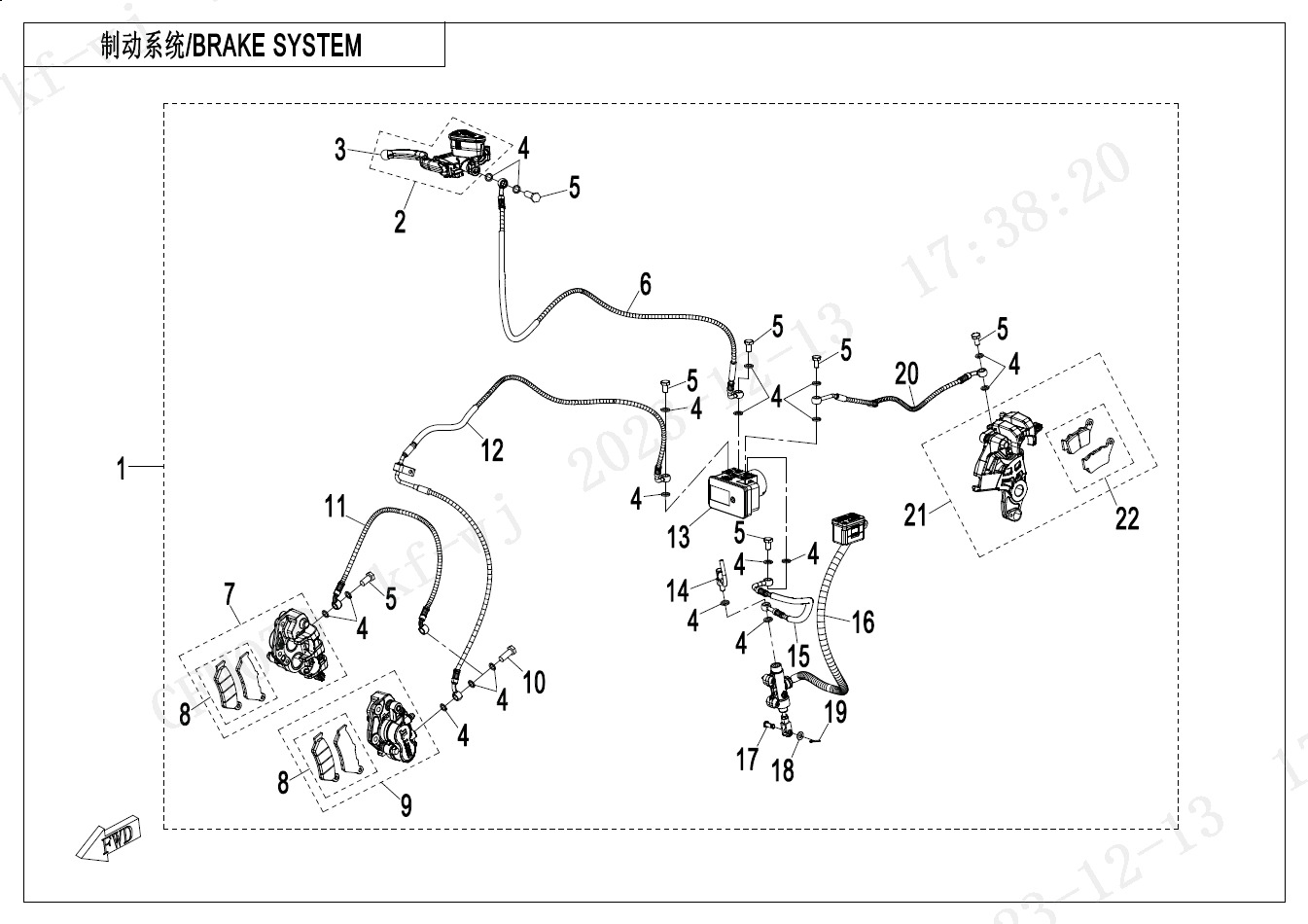 F08-1-A - BRAKE SYSTEM(ABS-RUILI)