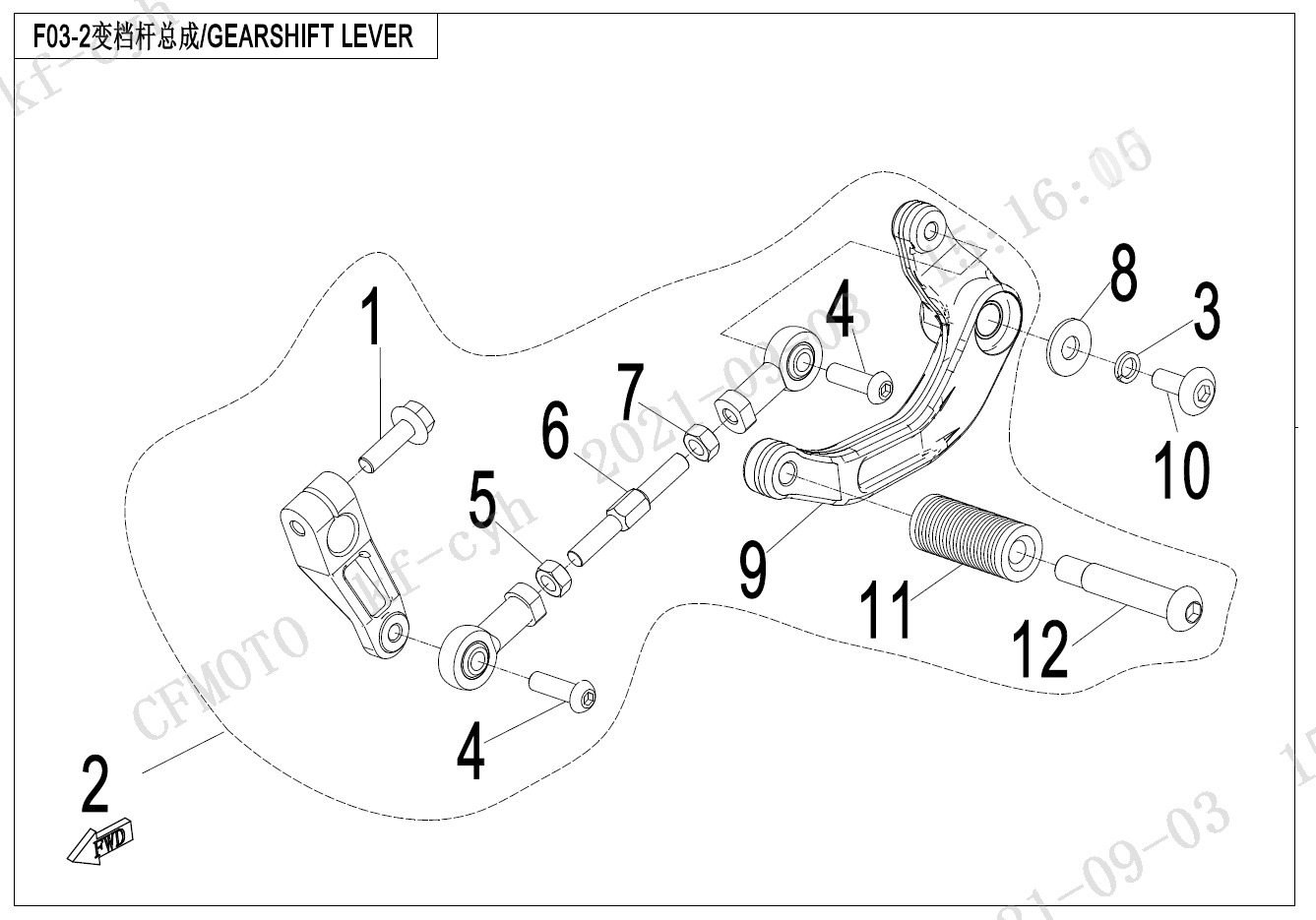 F03-2 - GEARSHIFT LEVER