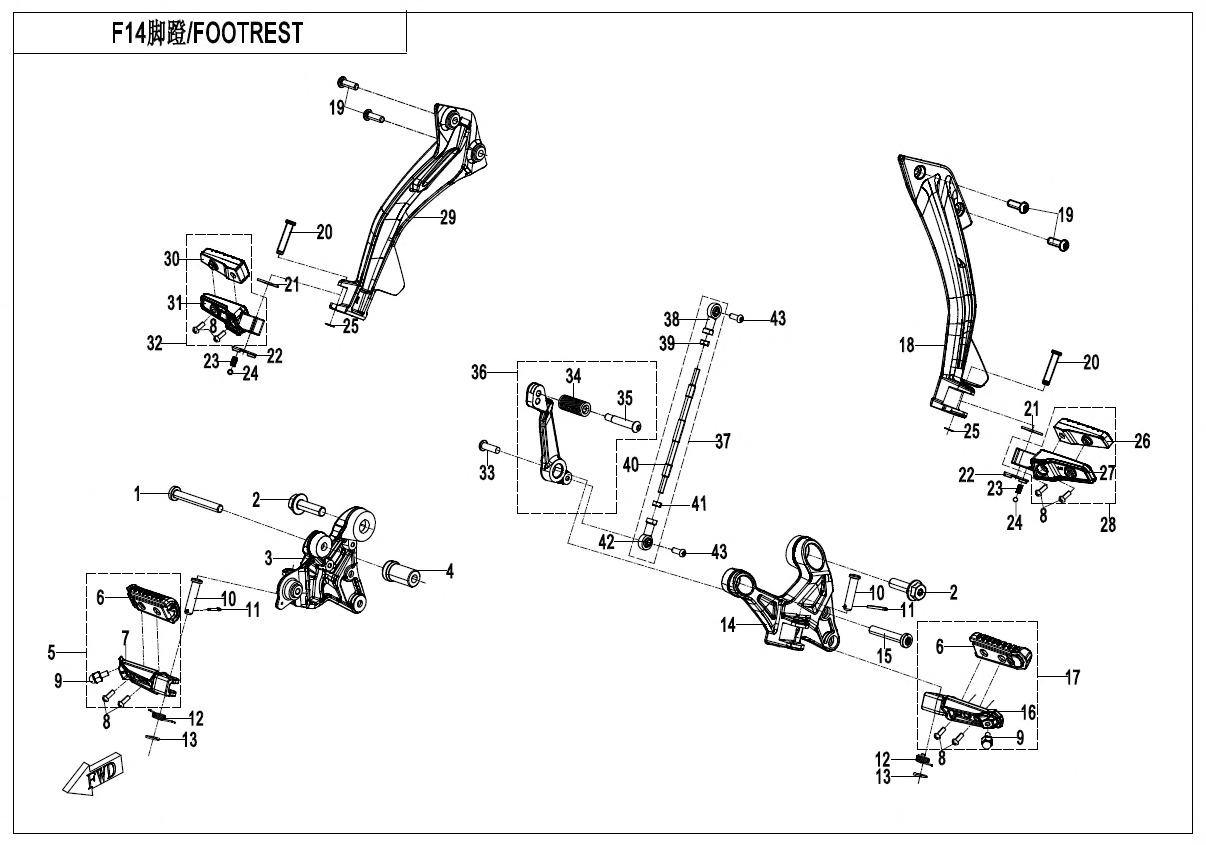 F14 - FOOTREST
