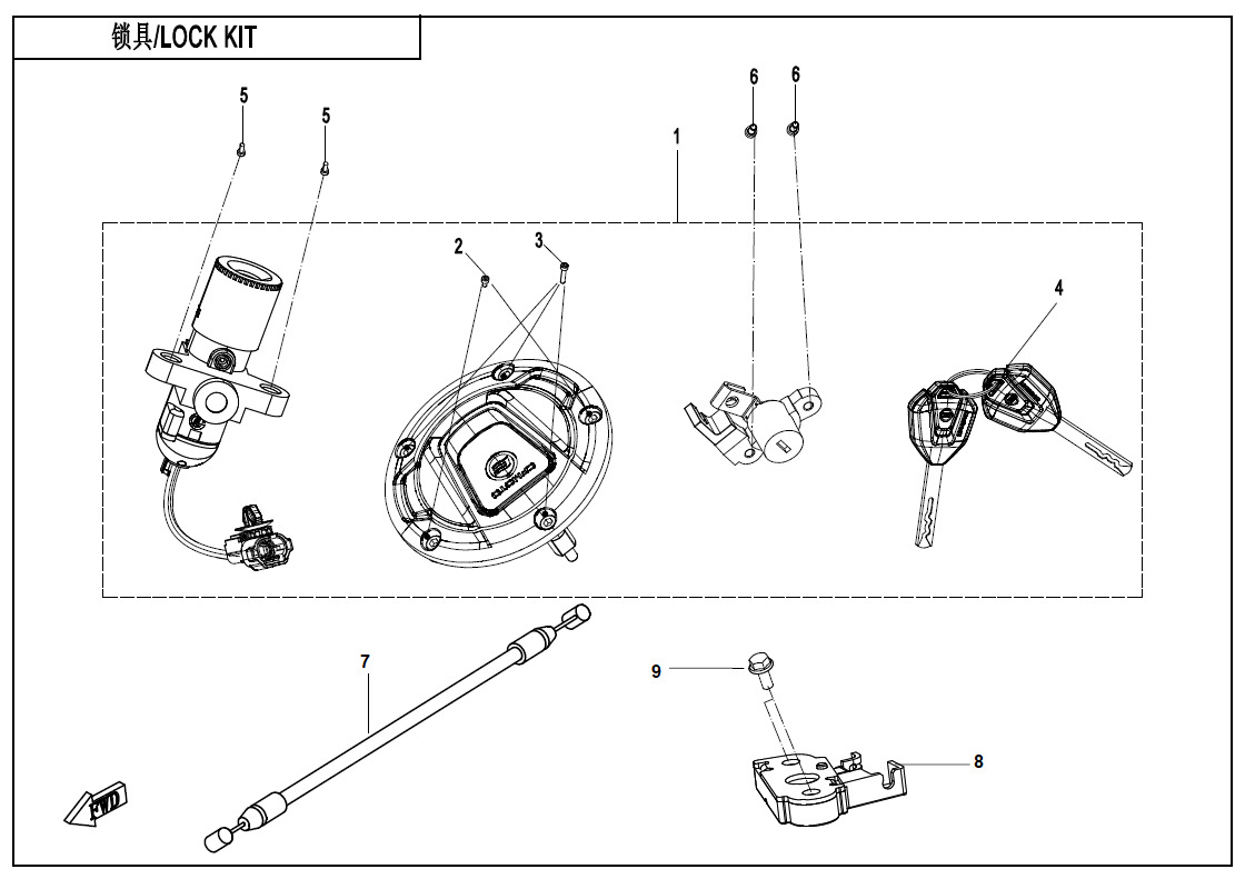 F01-A - LOCK KIT