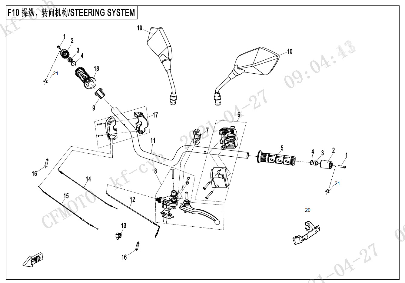 F10-A - STEERING SYSTEM(NON HAND GUARD)
