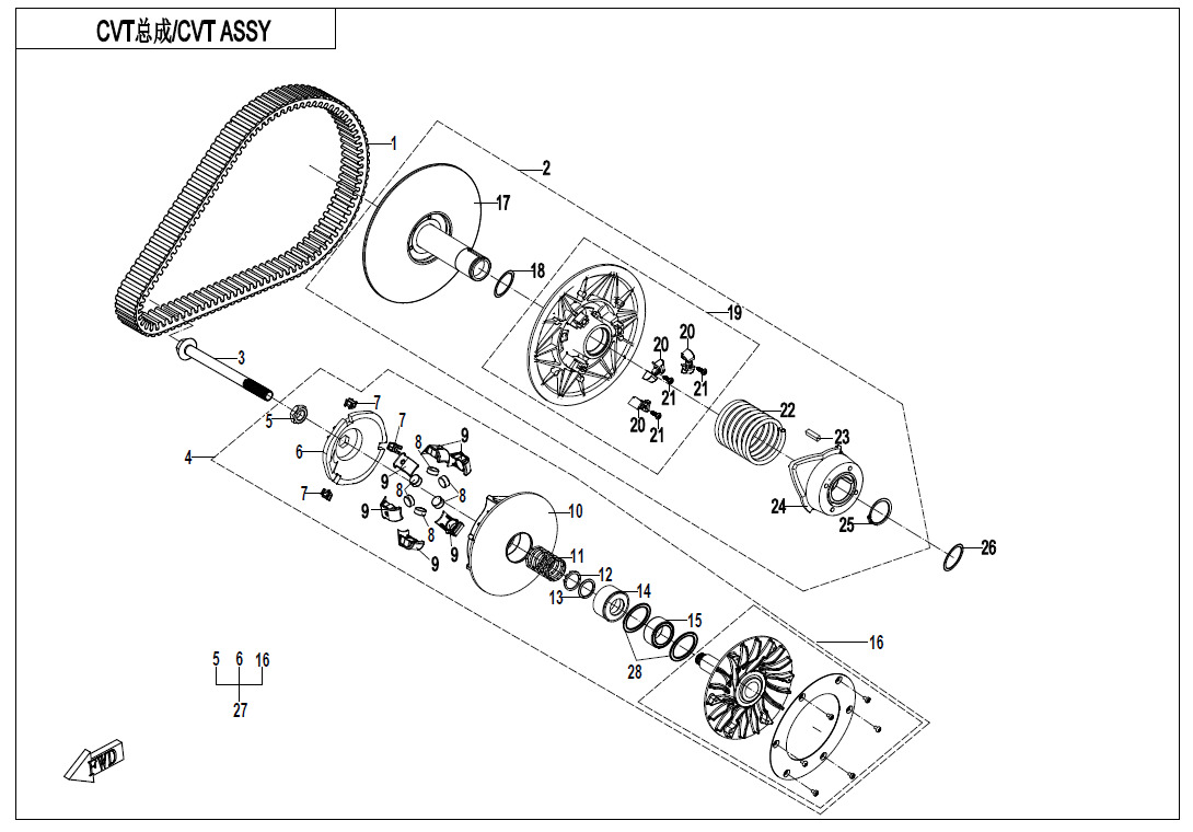 E05-V3 - CVT ASSY