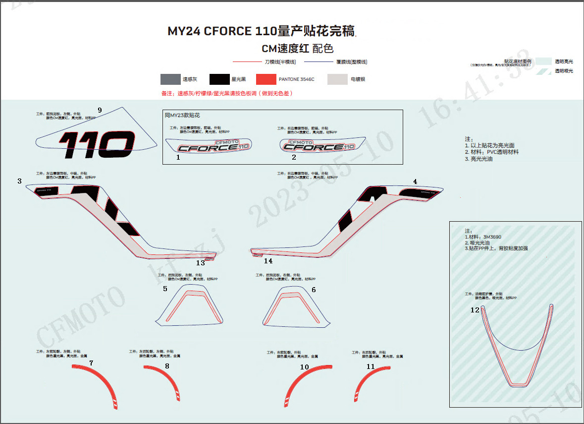 F19-2-A - DECAL KITS(ROCKET RED)
