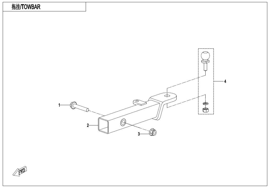 F40-B - TOWBAR(BOLT CONNECTION)
