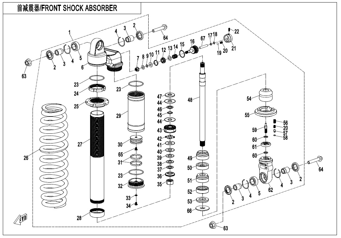F05-2-C-V3 - FRONT SHOCK ABSORBER(GAS,RUSSIA)