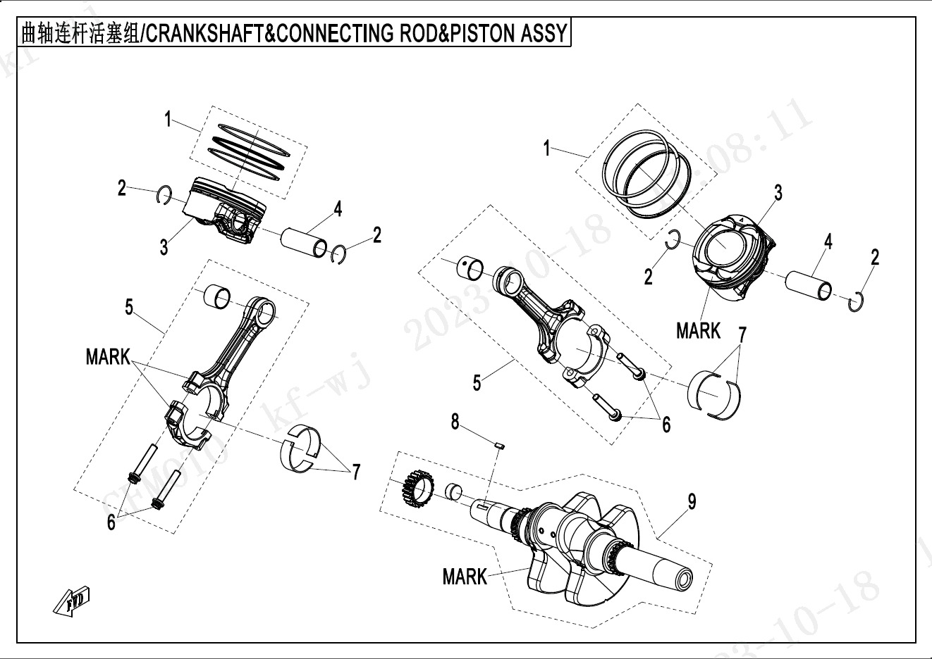E04 - CRANKSHAFT、CONNECTING ROD、PISTON ASSY