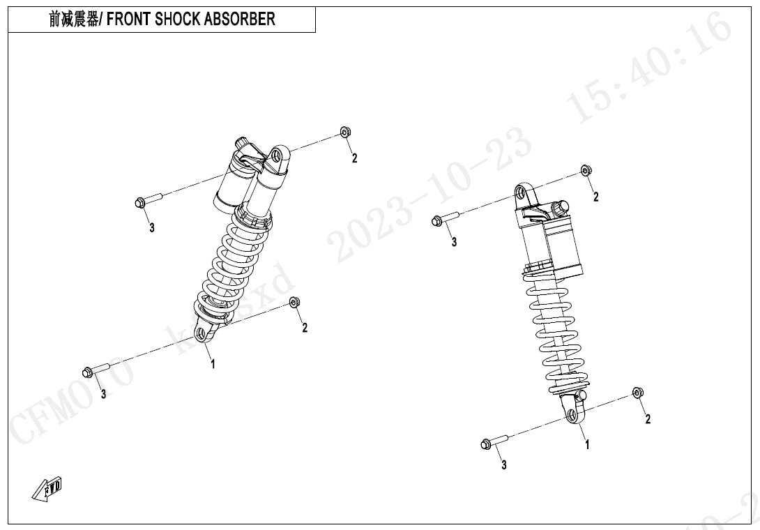 F05-2-A - FRONT SHOCK ABSORBER(GAS,YuAn)