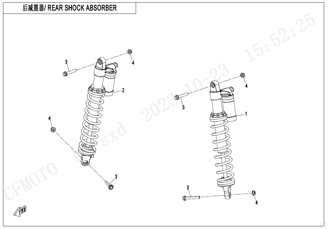 F06-2-A - REAR SHOCK ABSORBER(GAS,YuAn)