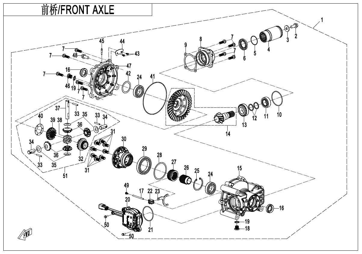 F31 - FRONT AXLE
