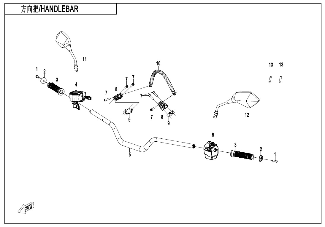 F10-1 - HANDLEBAR