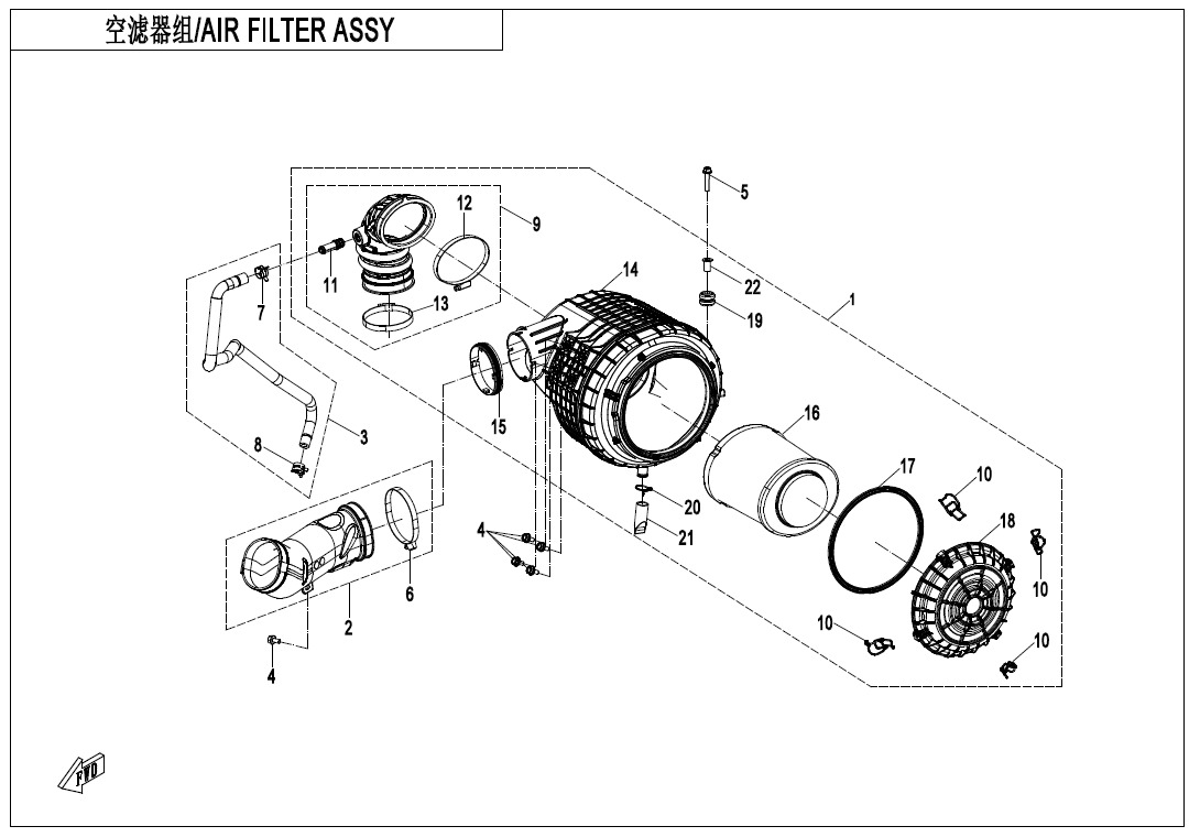 F41 - AIR FILTER ASSY(MUD)