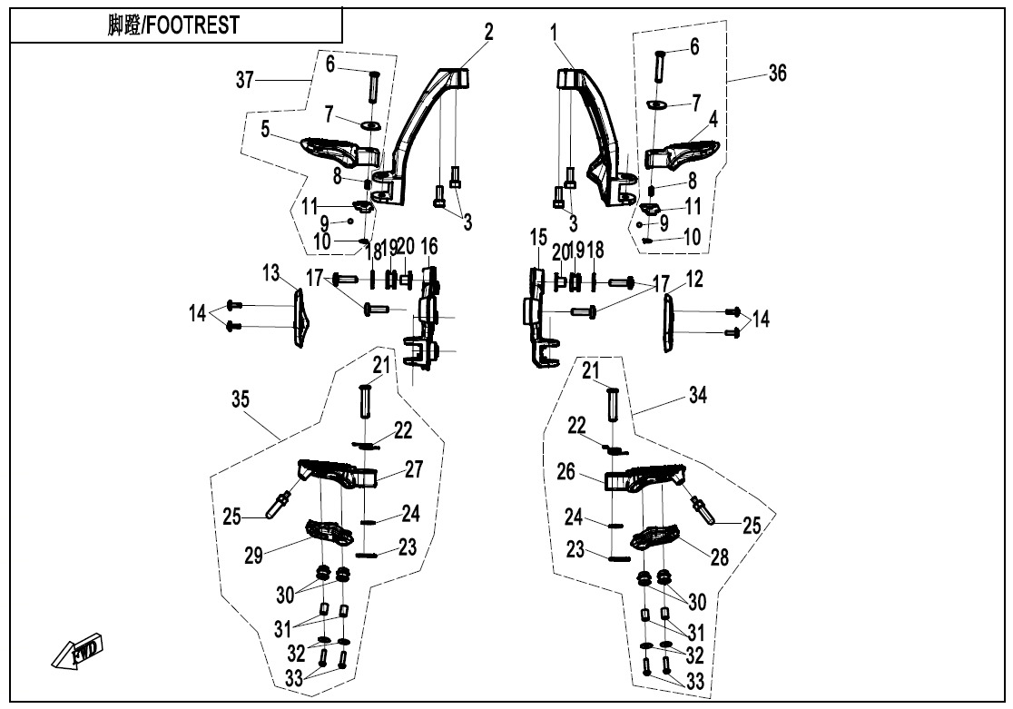 F14-1 - FOOTREST