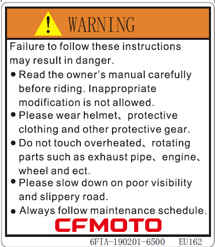 F19-1 - WARNING DECAL