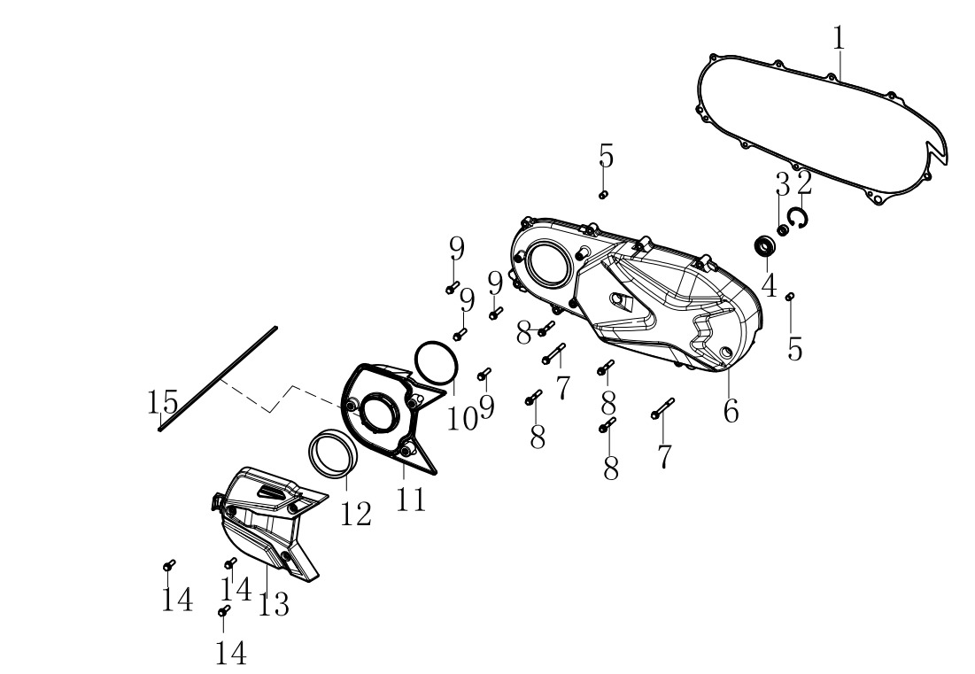 E04 - LEFT CRANKCASE COVER