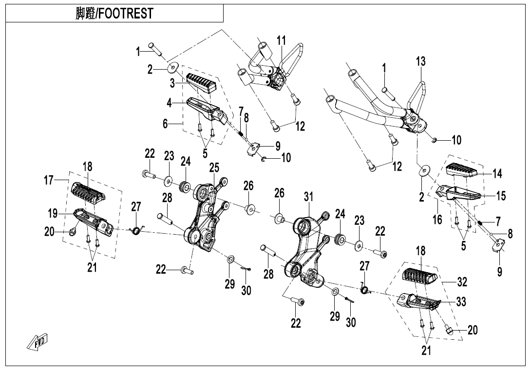 F14-1 - FOOTREST