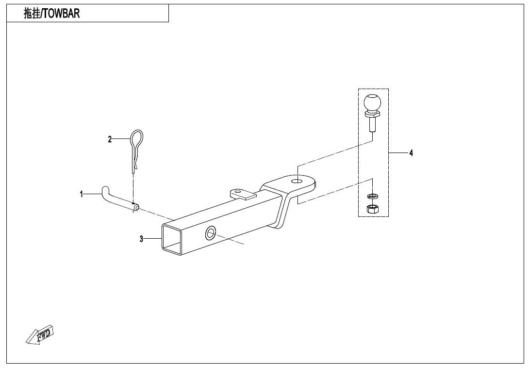 F40-A - TOWBAR(PIN CONNECTION)