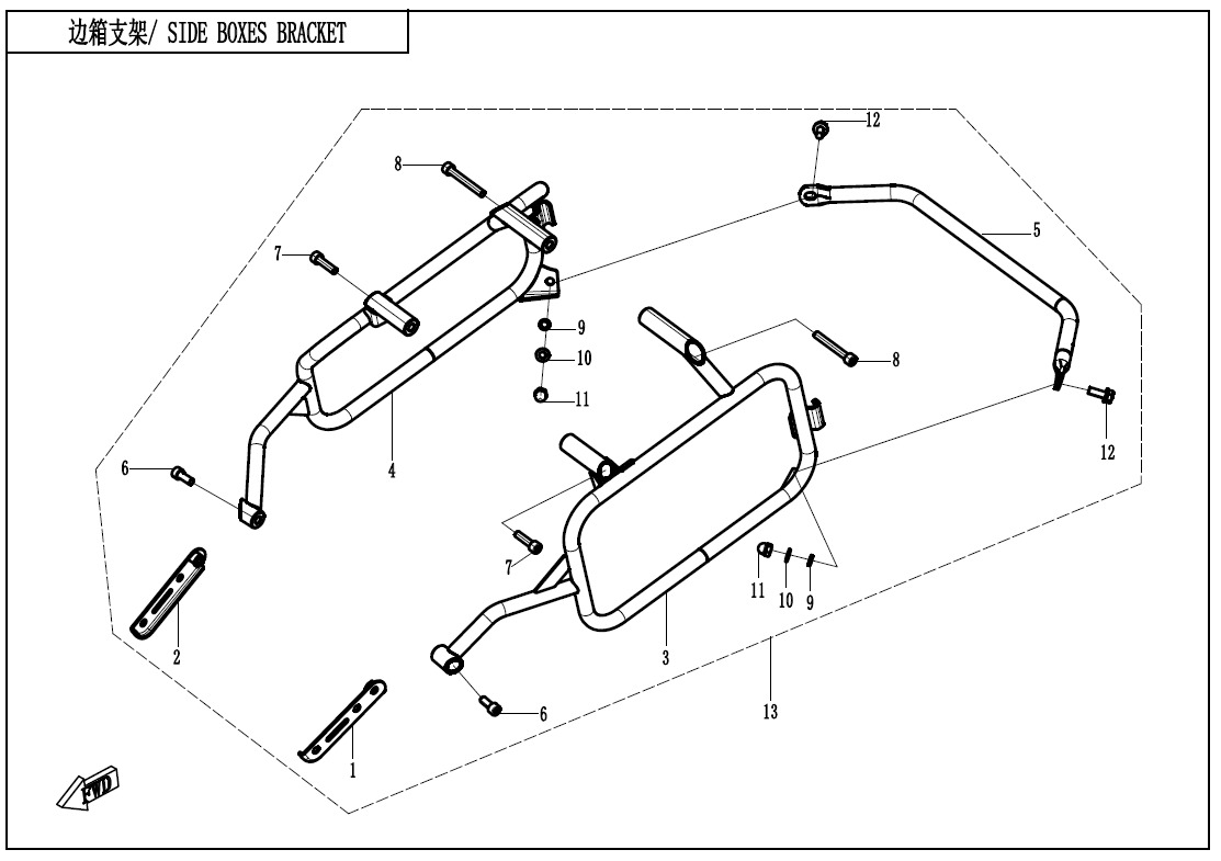 F22-1 - SIDE BOX BRACKET
