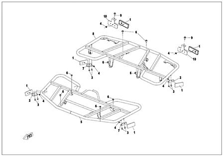 F14-A - FRONT & REAR RACK (STEEL)