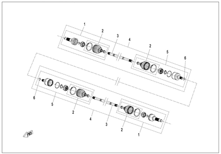 F27-B - FRONT CV DRIVE SHAFT ASSY (ODM)