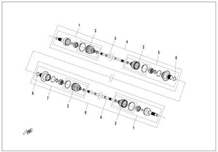 F28-B - REAR CV DRIVE SHAFT ASSY (ODM)
