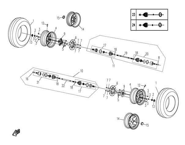 F12 - FRONT WHEEL ASSY