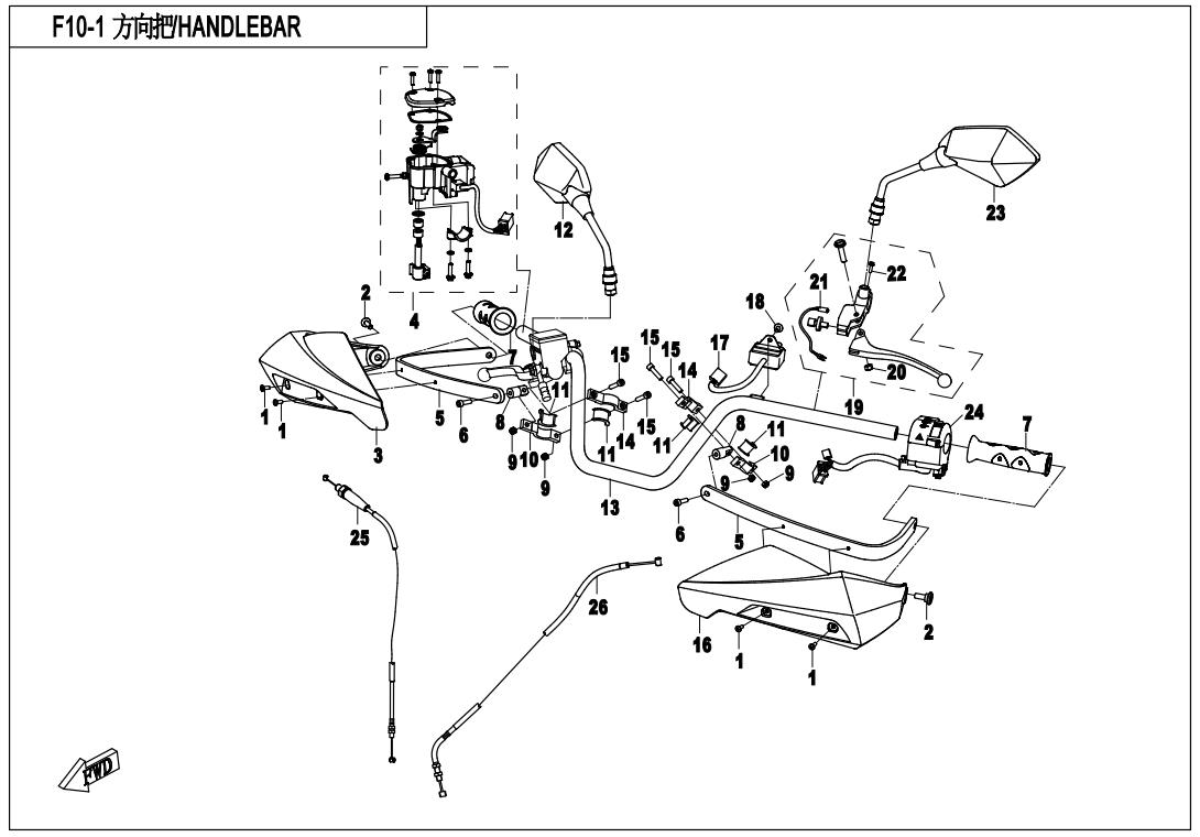 F10-1 - HANDLEBAR