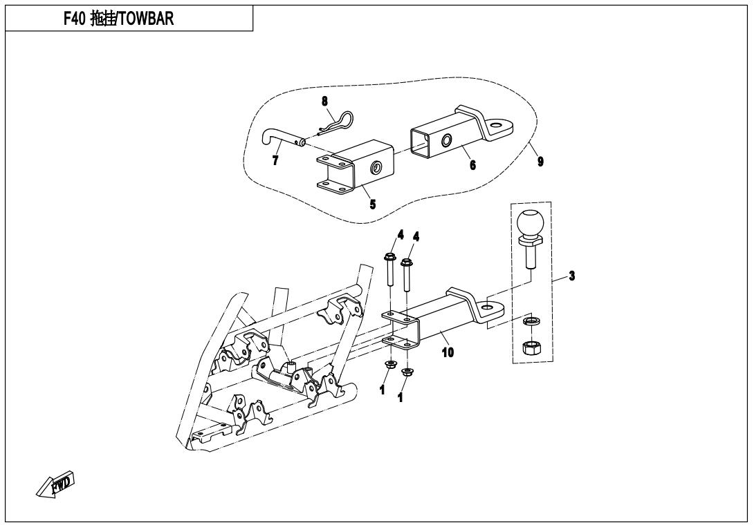 F40 - TOWBAR