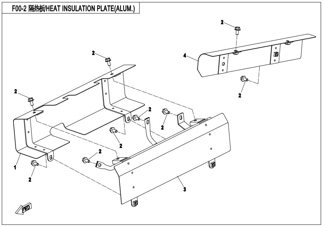 F00-2 - HEAT INSULATION PLATE (ALUM.)