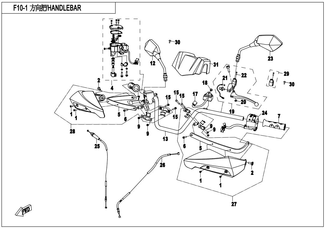 F10-1 - HANDLEBAR