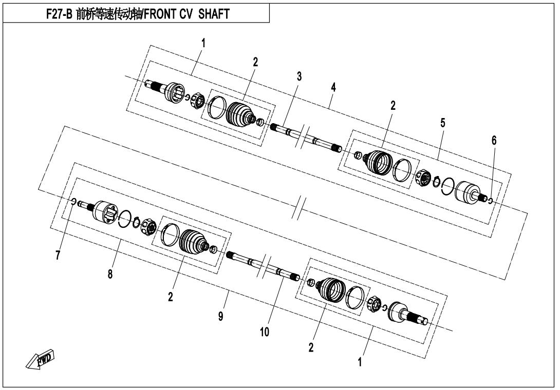 F27-B - FRONT CV SHAFT (ODM)