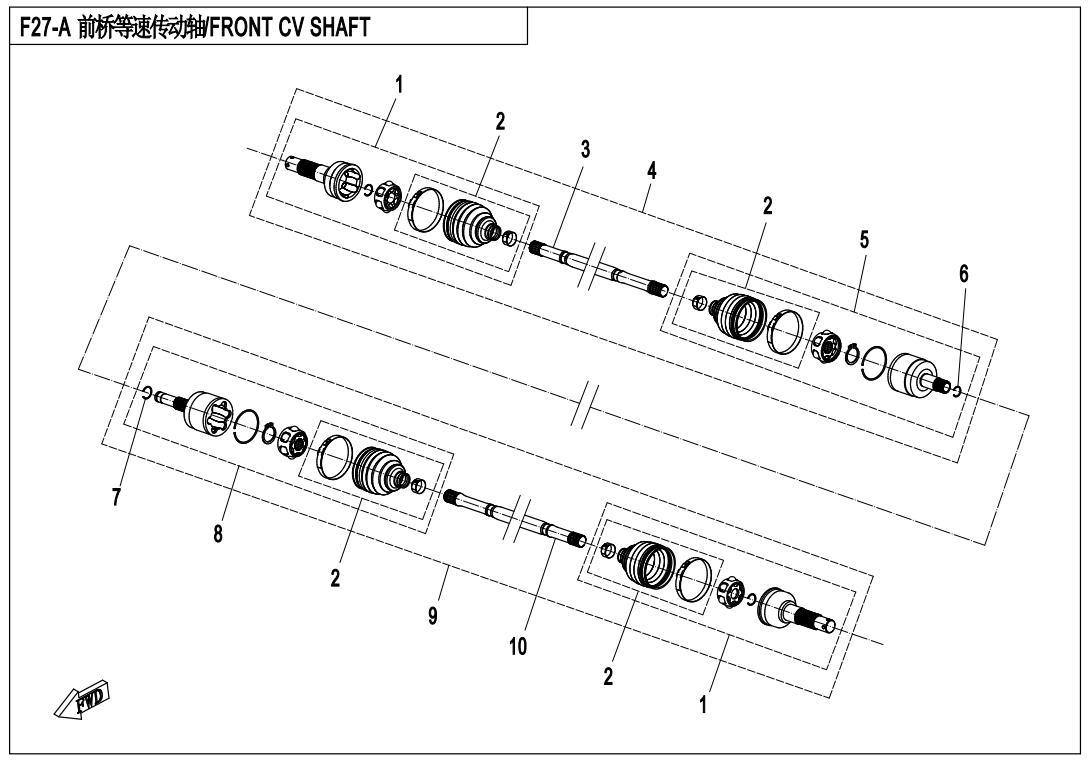 F27-A - FRONT CV SHAFT (ODM)