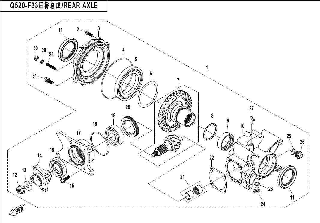 F33 - REAR AXLE