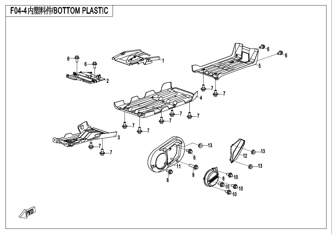 F04-4 - BOTTOM PLASTIC